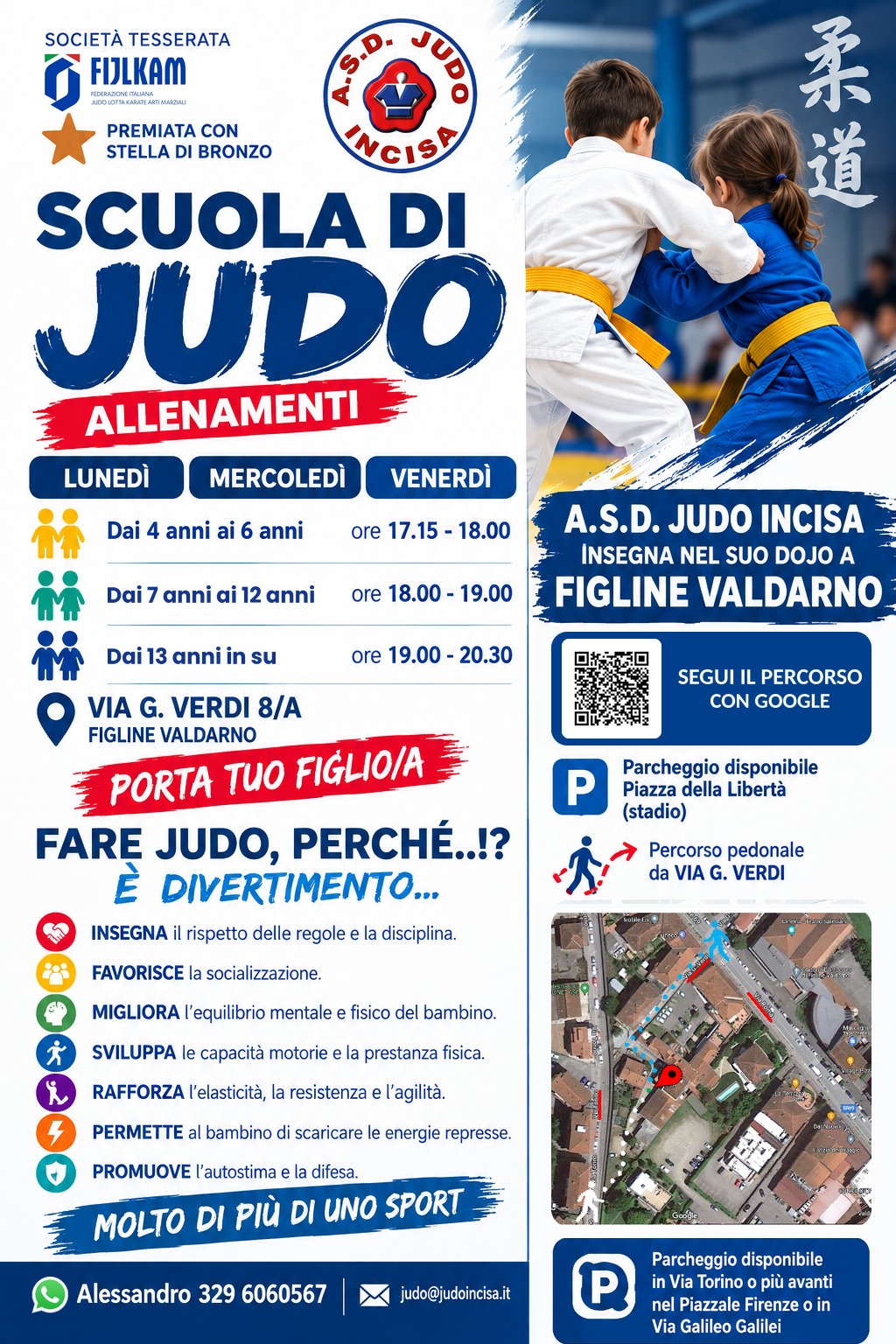 Locandina Corsi ASD Judo Incisa